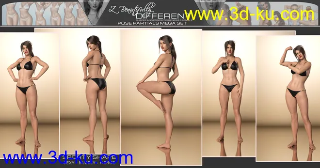 Z Beautifully Different Body Shapes and Pose Mega Set模型的图片11