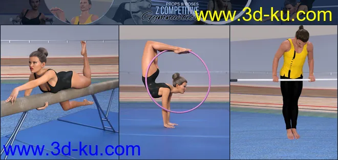 Z Competitive Gymnastics Props and Poses模型的图片4