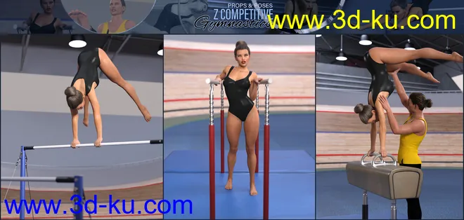 Z Competitive Gymnastics Props and Poses模型的图片5