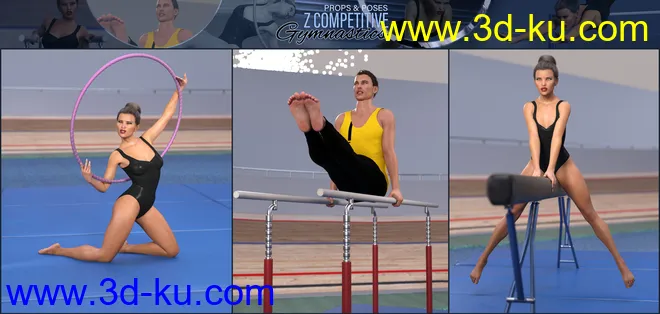 Z Competitive Gymnastics Props and Poses模型的图片6