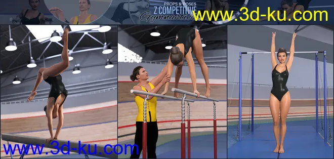 Z Competitive Gymnastics Props and Poses模型的图片7