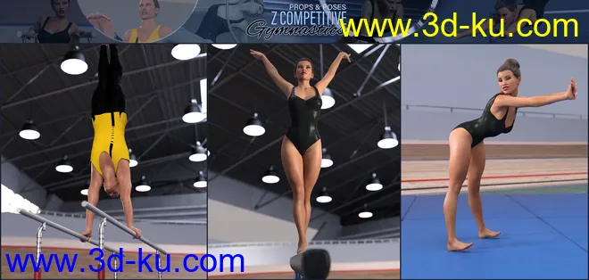 Z Competitive Gymnastics Props and Poses模型的图片8