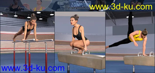 Z Competitive Gymnastics Props and Poses模型的图片10