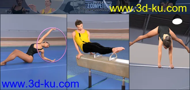 Z Competitive Gymnastics Props and Poses模型的图片14
