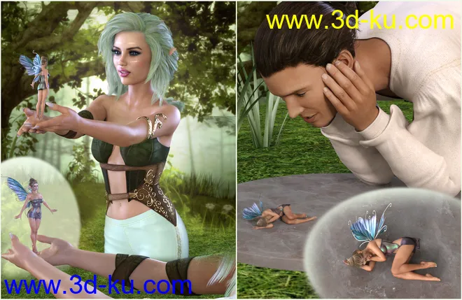 Z Cute Little Things - Shrink Morphs and Poses for Genesis 3 and 8模型的图片3