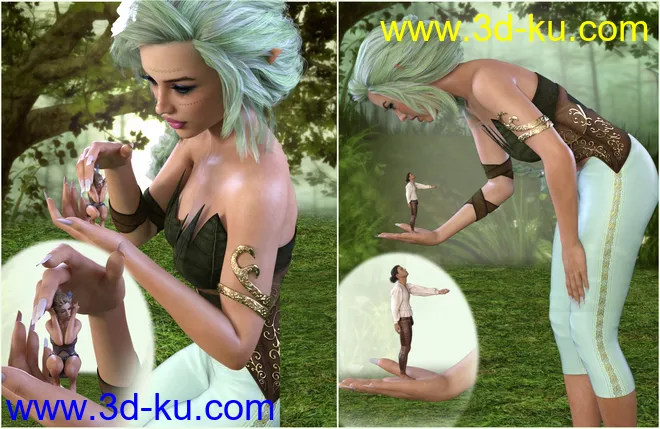 Z Cute Little Things - Shrink Morphs and Poses for Genesis 3 and 8模型的图片5