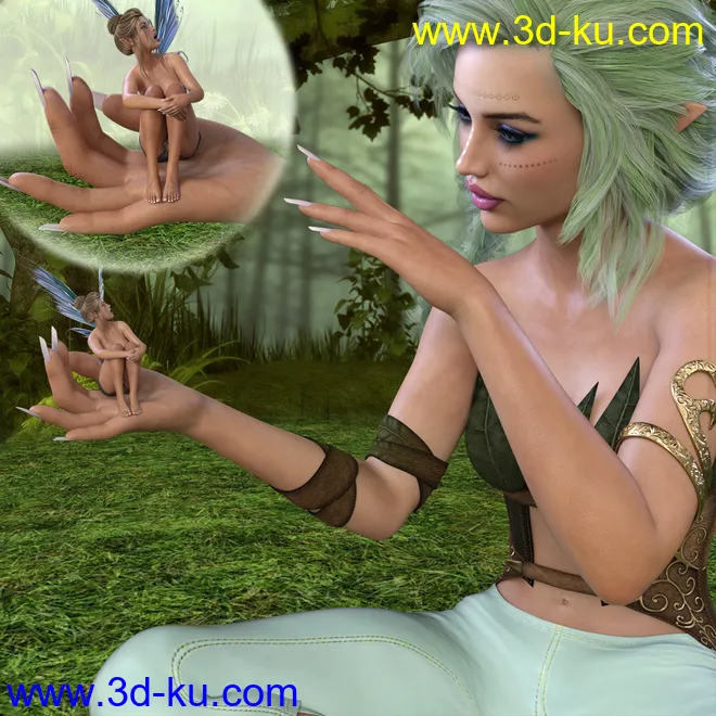 Z Cute Little Things - Shrink Morphs and Poses for Genesis 3 and 8模型的图片6