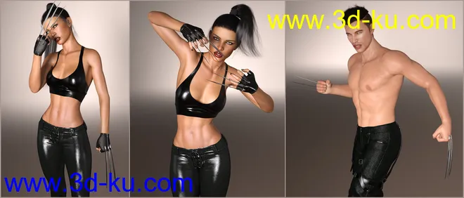 Z Deadly Blades Props and Poses for Genesis 3 and 8模型的图片4