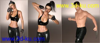 3D打印模型Z Deadly Blades Props and Poses for Genesis 3 and 8的图片