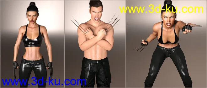Z Deadly Blades Props and Poses for Genesis 3 and 8模型的图片7