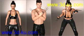 3D打印模型Z Deadly Blades Props and Poses for Genesis 3 and 8的图片