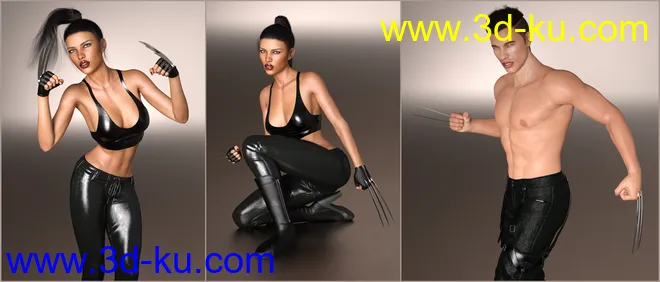 Z Deadly Blades Props and Poses for Genesis 3 and 8模型的图片8