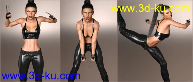 Z Deadly Blades Props and Poses for Genesis 3 and 8模型的图片10