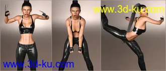 3D打印模型Z Deadly Blades Props and Poses for Genesis 3 and 8的图片