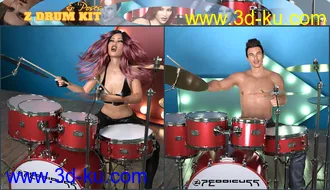 3D打印模型Z Drum Kit and Poses for Genesis 3 and 8的图片