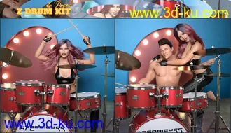 3D打印模型Z Drum Kit and Poses for Genesis 3 and 8的图片