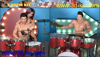 3D打印模型Z Drum Kit and Poses for Genesis 3 and 8的图片