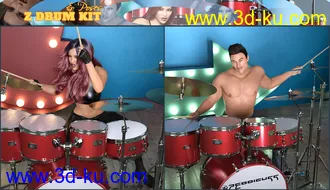 3D打印模型Z Drum Kit and Poses for Genesis 3 and 8的图片