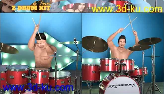 3D打印模型Z Drum Kit and Poses for Genesis 3 and 8的图片