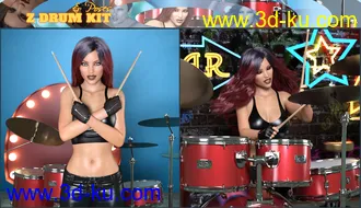 3D打印模型Z Drum Kit and Poses for Genesis 3 and 8的图片