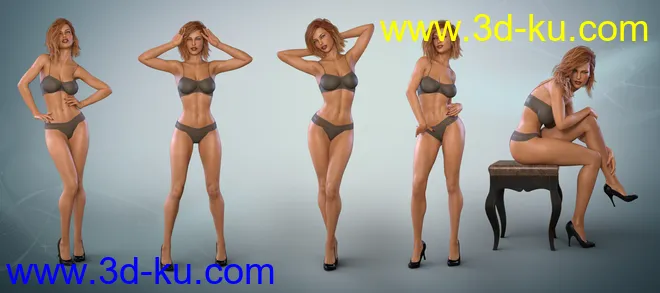 Z Eleganza - Poses and Partials for Genesis 3 & 8 Female模型的图片6