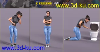 3D打印模型Z Feeling Unwell Pose Mega Set的图片