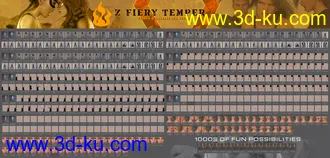 3D打印模型Z Fiery Temper Pose Mega Set的图片