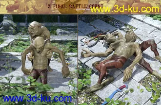 3D打印模型Z Final Battle Count Poses for Genesis 3 and 8的图片