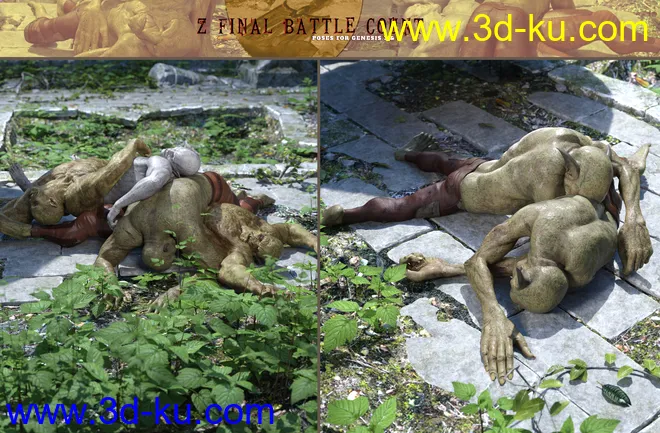 Z Final Battle Count Poses for Genesis 3 and 8模型的图片3