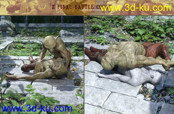 Z Final Battle Count Poses for Genesis 3 and 8模型的图片4