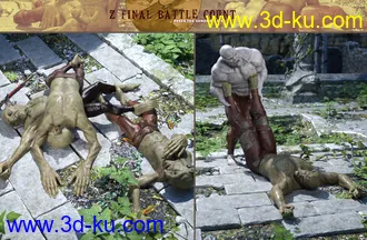 3D打印模型Z Final Battle Count Poses for Genesis 3 and 8的图片