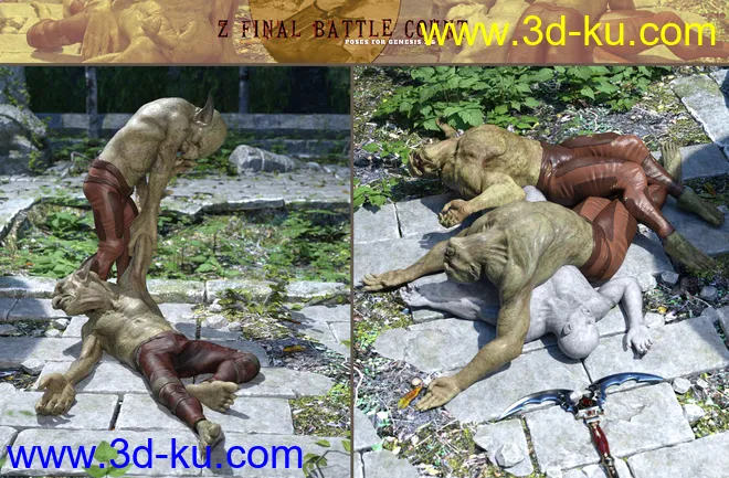 Z Final Battle Count Poses for Genesis 3 and 8模型的图片6