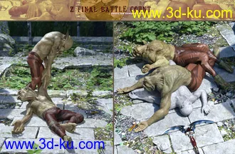 3D打印模型Z Final Battle Count Poses for Genesis 3 and 8的图片