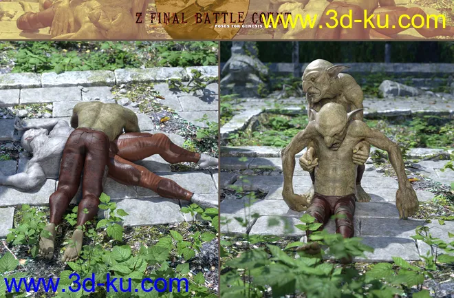 Z Final Battle Count Poses for Genesis 3 and 8模型的图片8