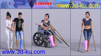 3D打印模型Z Injury Recovery Props and Poses for Genesis 8的图片