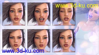 3D打印模型Z Little Diva - Dialable and One-Click Expressions for Teen Josie 8的图片