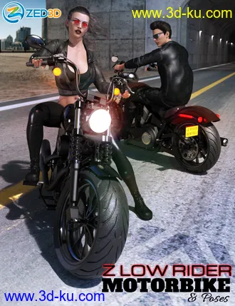 3D打印模型Z Low Rider Motorbike and Poses的图片