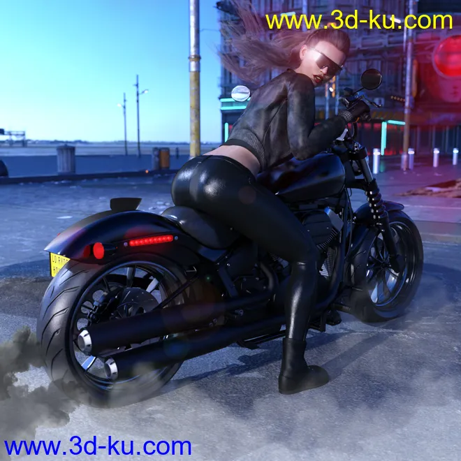 Z Low Rider Motorbike and Poses模型的图片2