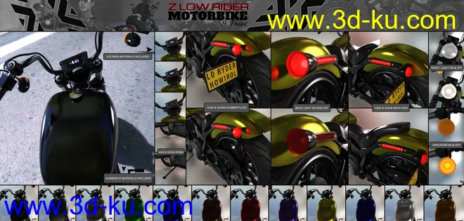 Z Low Rider Motorbike and Poses模型的图片4