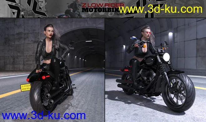 Z Low Rider Motorbike and Poses模型的图片5