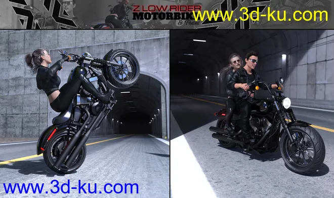 Z Low Rider Motorbike and Poses模型的图片7