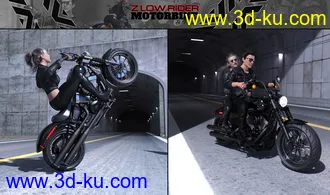 3D打印模型Z Low Rider Motorbike and Poses的图片