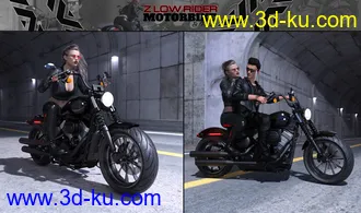 3D打印模型Z Low Rider Motorbike and Poses的图片