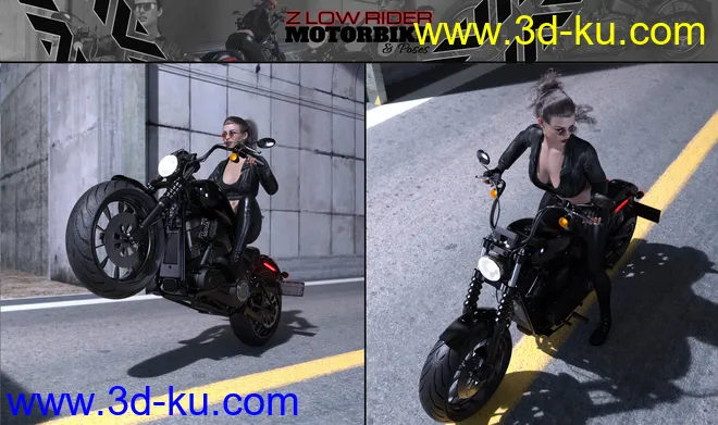 Z Low Rider Motorbike and Poses模型的图片10