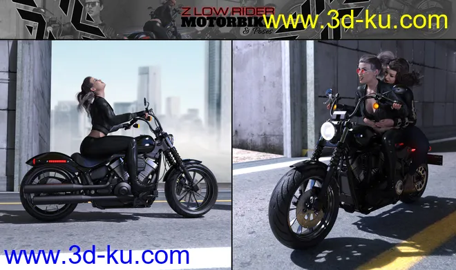 Z Low Rider Motorbike and Poses模型的图片11