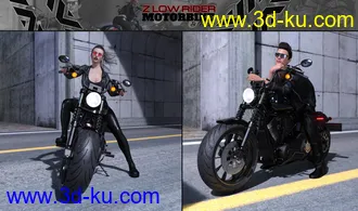 3D打印模型Z Low Rider Motorbike and Poses的图片