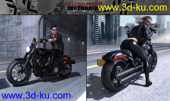 Z Low Rider Motorbike and Poses模型的图片13