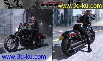 3D打印模型Z Low Rider Motorbike and Poses的图片