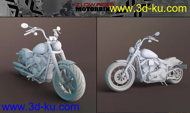 Z Low Rider Motorbike and Poses模型的图片15