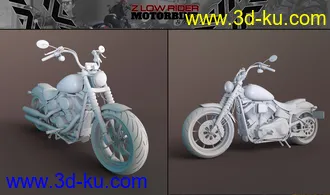 3D打印模型Z Low Rider Motorbike and Poses的图片